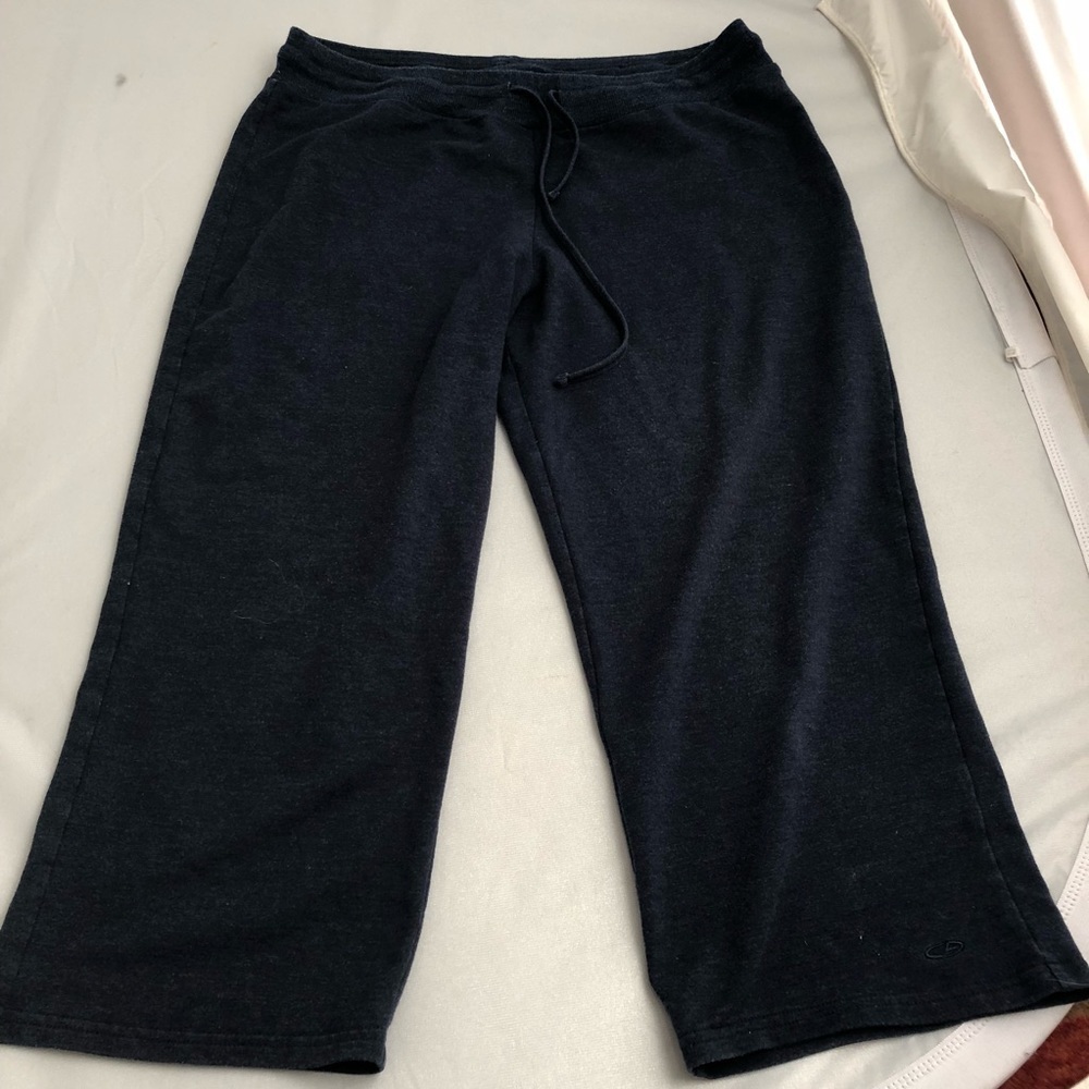 Champion navy cropped drawstring lounge pants